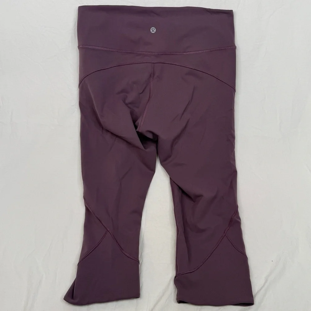 Lululemon In Movement Crop Leggings Everlux Smoked Mulberry 12